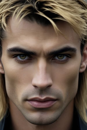 portrait, close up of a ripped handsome man, majestic, Gold hair styled as Bangs, Foggy conditions, Sharp and in focus, stylized by Steven Meisel, (Ingrid Endel:1.3) , Cybergoth Art, soft light, pov, Fujicolor, very inspirational, beautiful elegant, deep rich colors, deep aesthetic, artistic