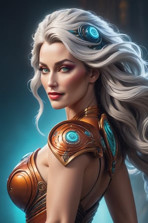 A sci fi western hand cannon,hard surface,concept art,artstation,4k,futuristic Sushis,food photography,soft cinematic lights,juicy,bright,high quality,ultra detailed,32k Full body front view of a beautiful biomechanical  goddess,flowing hair,intense stare,sweet smile,concept art,intricate detail,volumetric shadows and lighting,psychedelic colors,realistic oil painting by gustave dore,movie still,professional photography,8 k