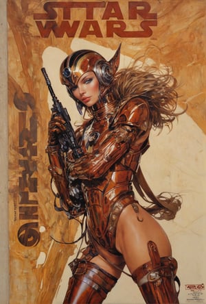 art by Masamune Shirow, art by J.C. Leyendecker, art by simon bisley, art by ralph steadman, a masterpiece, stunning beauty, hyper-realistic oil painting, star wars alien creatures, a portrait picture, incredible detail, fantasy portrait, smooth skin,  kaleidoscope graffiti background,