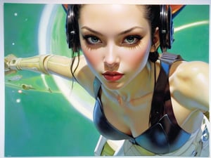 art by Masamune Shirow, art by J.C. Leyendecker, art by simon bisley, a masterpiece, stunning beauty, hyper-realistic oil painting, star wars female alien creatures, a portrait picture, incredible detail,artint