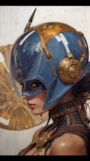 art by Masamune Shirow, art by J.C. Leyendecker, art by simon bisley, art by ralph steadman, a masterpiece, stunning beauty, hyper-realistic oil painting, star wars alien creatures, a portrait picture, incredible detail, fantasy portrait, smooth skin,  kaleidoscope graffiti background, Vogue, artint, frutiger, 