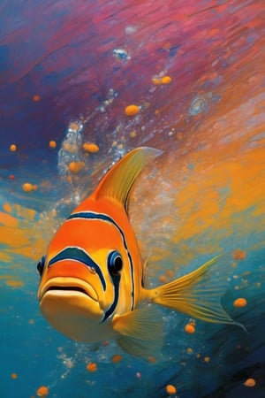  art by simon bisley, art by Brom, art by ralph steadman, art by gustav klimt, a tropical angel fish swimming in a tropical ocean, resplendant in colour and intricate detail,  a masterpiece, realistic,  The artwork is a masterpiece, boasting incredible detail and a sense of depth that pulls the viewer in.