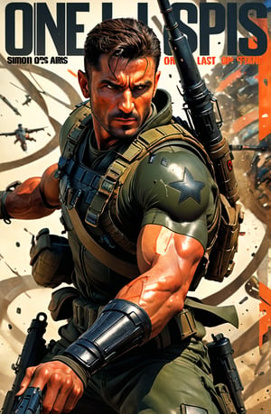 carving by michelangelo, art by simon bisley, art by Boris Vallejo , a masterpiece, stunning beauty, hyper-realistic movie poster, 8k, black ops killers, ,  a telephoto portrait picture, background blurred, incredible detail, fantasy portrait, kaleidoscope graffiti background, artint, frutiger, A black ops tactical arms gunner stares down the scope of his weapon, The artwork is a masterpiece, boasting incredible detail and a sense of depth that pulls the viewer in. the wors "Black Ops" is emblazoned on the image, (text "One last stand")