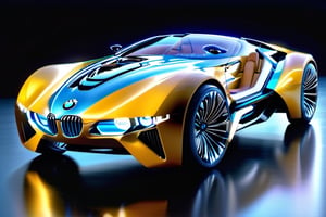 a futuristic bmw concept car, art by glen keane, wide wheels, glass roof, leds, aerodynamic, two door, convertible, suv, art by john Berkey, art by chris foss, art by frank frazetta, 