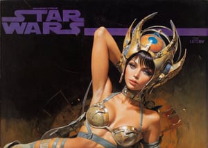 art by Masamune Shirow, art by J.C. Leyendecker, art by simon bisley, art by ralph steadman, a masterpiece, stunning beauty, hyper-realistic oil painting, star wars alien creatures, a portrait picture, incredible detail, fantasy portrait, smooth skin,  kaleidoscope graffiti background, Vogue, artint, frutiger, 