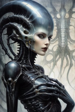  an x ray,  art by gerald brom, x ray art by HR Giger, a masterpiece, stunning beauty, hyper-realistic ultra high resolution, movie poster, 8k, HR Giger alien creatures,dark gloomy x-ray style backgrounds,  incredible detail, fantasy portrait, kaleidoscope graffiti background, artint, frutigier