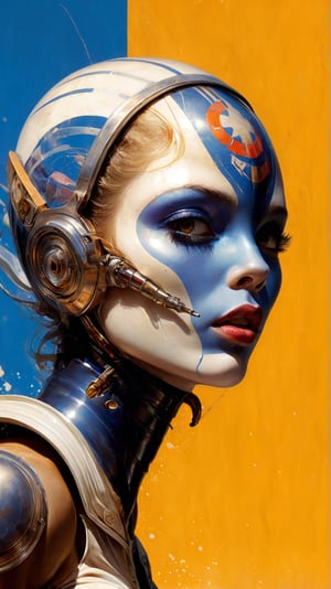 art by Masamune Shirow, art by J.C. Leyendecker, art by simon bisley, art by ralph steadman, a masterpiece, stunning beauty, hyper-realistic oil painting, star wars alien creatures, a portrait picture, incredible detail, fantasy portrait, alien skin, breathing apparatus, fish like skin, eel like noses, graffiti background, 