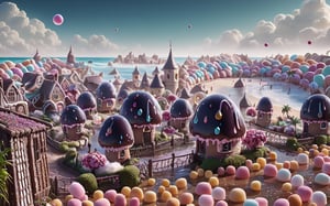 (Masterpiece,  best quality:1.3),  highly detailed,  fantasy,  ,  8k,  tilt shift,  sweetscape,  dynamic,  cinematic,  ultra-detailed,  stunning portrait candy village,  sweets,  fantasy,  gorgeous,  digital illustration,  beautiful composition,  intricate details,  highly detailed,  volumetric,  tropical beach,  seaside,  fruit,  cotton candy,  sky,  grass,  cloud,  cookie,  sugar,  dramatic lighting,  beautiful,  drip,  sparkle,  rounded corners,  food,  cute,  glitter,  bubble,  see-through,  transparent,  scenery,  (no humans),  shimmer,  drizzle,  beautiful,  (shiny:1.2),  various colors,  bloom:0.4,  extremely detailed,  gradients), more detail XL,,