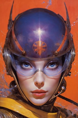 art by Masamune Shirow, art by J.C. Leyendecker, art by simon bisley, art by ralph steadman, a masterpiece, stunning beauty, hyper-realistic oil painting, star wars alien creatures, a portrait picture, incredible detail, fantasy portrait, alien skin, breathing apparatus, fish like skin, eel like noses, blue graffiti background,