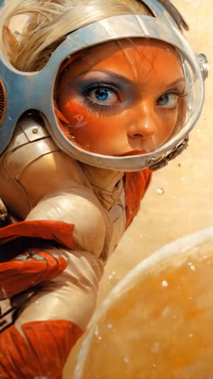 art by Masamune Shirow, art by J.C. Leyendecker, art by simon bisley, art by ralph steadman, a masterpiece, stunning beauty, hyper-realistic oil painting, star wars alien creatures, a portrait picture, incredible detail, fantasy portrait, alien skin, breathing apparatus, fish like skin, eel like noses, blue graffiti background,