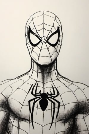 spiderman, pencil draw