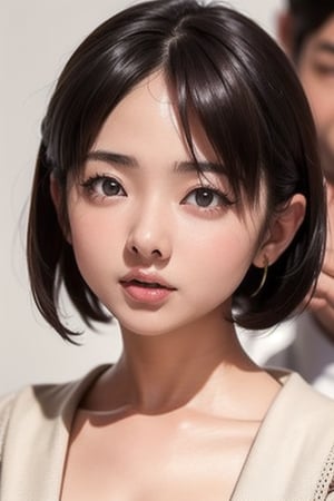 (masterpiece), best quality, expressive eyes, perfect face,
1girl, soro, Miho_jun, ((japanese face, japanese Actress)), 
(black hair, black eyes, short hair, straight hair),
((face focus, face close-up, upper body)),