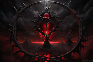 clave de sol sangrando, arte gotico, magico oscuro,dark,BloodPunkAI