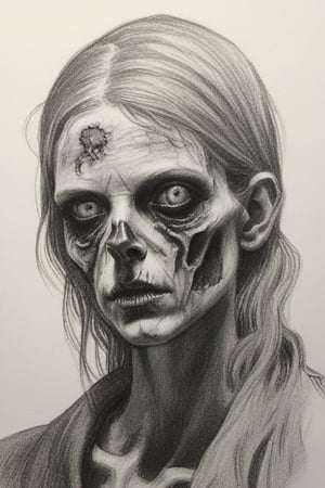 zombie, pencil draw