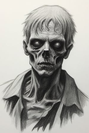 zombie, pencil draw