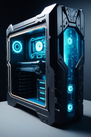 PC case, modding PC case, cyberpunk style, futuristic style