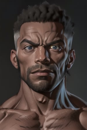 strong black male , 8k, strong face, in strong pose