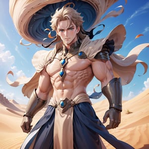 (illustration),anime,flat color,mature man,handsome guy,ikemen,game,effect,fantasy,Dune Style