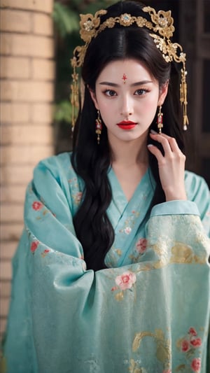 tienhiep, hanfu,
(Hands:1.1), better_hands, realhands
1girl, solo, long hair, black hair, hair ornament, upper body, black eyes, lips, makeup, facial mark, lipstick, forehead mark, red lips