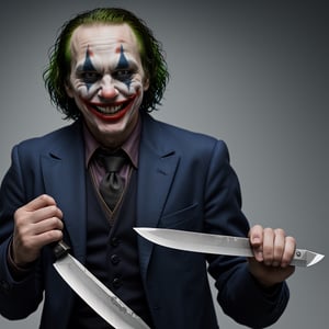 Joker laughing with Knife in his Hand 4k