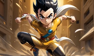 ((full body image of Astroboy,)) ((Action pose)), ((Egyptian style)), ((full clothes)), ((wearing golden t-shirt)), (Masterpiece, Best quality), (finely detailed eyes), (finely detailed eyes and detailed face), (Extremely detailed CG, intricate detailed, Best shadow), conceptual illustration, (illustration), (extremely fine and detailed), (Perfect details), (Depth of field),more detail XL,action shot