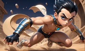 ((full body image of Astroboy,)) ((Action pose)), ((Egyptian style)),(Masterpiece, Best quality), (finely detailed eyes), (finely detailed eyes and detailed face), (Extremely detailed CG, intricate detailed, Best shadow), conceptual illustration, (illustration), (extremely fine and detailed), (Perfect details), (Depth of field),more detail XL,action shot