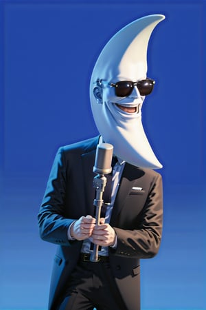 score_9, score_8, score_7, score_7_up, score_8_up, 1boy\(human, moonman head, sunglasses, wearing business suit, smile, open mouth\), outdoor, fantasy, 2d, anime,IncrsNeverGonnaGiveUUp, microphone stand