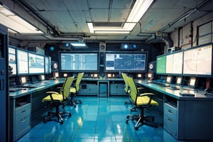 retro futuristic control rooms
