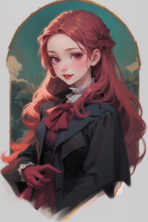 cute vampire wearing victorian clothes