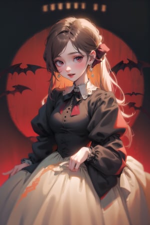 cute vampire wearing victorian clothes