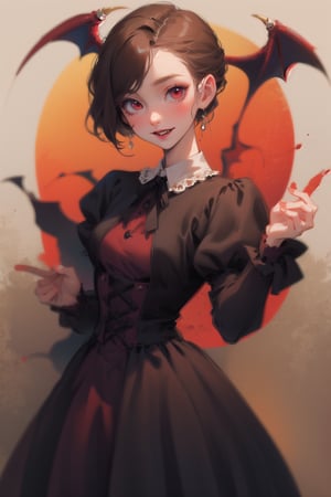 cute vampire wearing victorian clothes