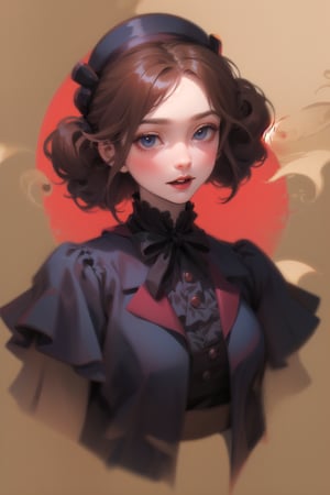 cute vampire wearing victorian clothes