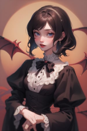 cute vampire wearing victorian clothes