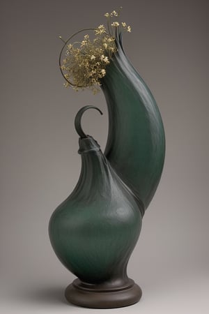 inspired by natural forms such as the sinuous curves of plants and flowers. Other characteristics of Art Nouveau were a sense of dynamism and movement, often given by asymmetry or whiplash lines, and the use of modern materials, particularly iron, glass, ceramics and later concrete, to create unusual forms, style of Gustav Klimt and Alphonse Mucha.,jorg karg,<lora:659095807385103906:1.0>