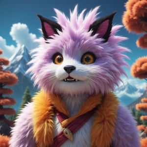 Hi my name is TenTen I am a big Furry Monster, the reason why everyone calls me TenTen as I control Ten Elements and Ten Types of magic. I may look small but I am powerful beyond your imagination, just keep in-putting text prompts and I will show you!,Furry,fluffy,detailmaster2,Monster