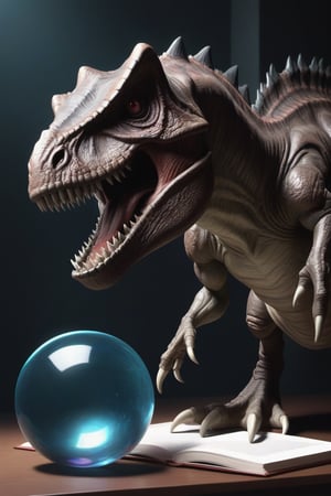 study,(ghoul),crystall ball,dinosaur