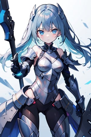 knight armor girl,cutout,bare_shoulder