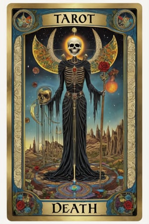 tarot card of death,artfrahm,visionary art style