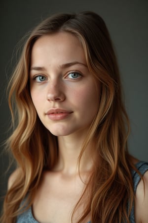 photo, face portrait of a young German woman, 21 years old 