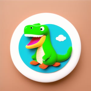 male super cute dinosaur inside a circle background, cute cartoon style, colorful, very clear, very creative, beautiful, 3d childish cute cartoon style:1.3, exceptional cute dinosaur anatomy, weapon, incredibly absurdres, break, (ultra quality, high quality, best quality, exceptional quality, new, newest, best aesthetic, original, outstanding, exceptional), epic cute, cute details, intricate cute detailed texture materials, 