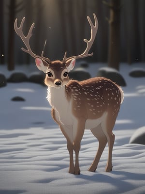 studio ghibli anime style deer