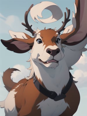 western animation-style deer