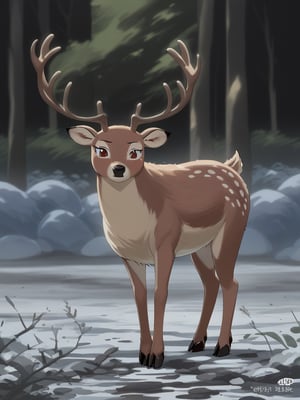 studio ghibli anime style deer