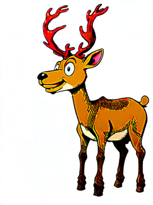 Dr. Seuss-style deer