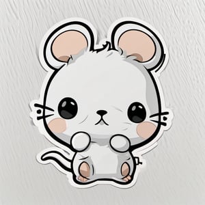 sticker, cute mouse, white background