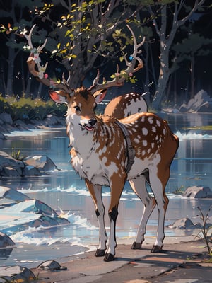 studio ghibli anime style deer