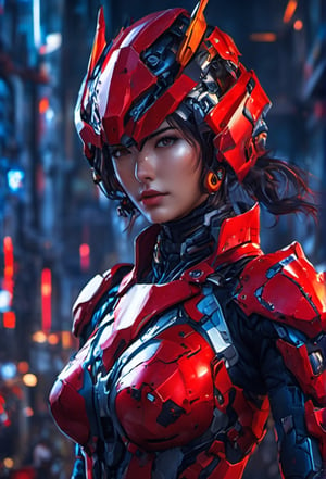 Super Sexy Superheroines, ultra-detailed, 
((High resolution)),((high detailed)), cowboy shot, photorealistic, masterpiece, official art, futuristic space background, blur backgound, raw photo, best quality, 8k resolution, 
sole_female, character focus, 22 years old, black hair, short hair, two buns, resemble  Asuka Langley, mecha, mechanical girl, red neon light exosuit, neon genesis evangalion, mechanical pilot suit, beautiful eyes, (delicate face), perfect detail, perfect feet, sexy legs, medium breast, nice boobs, lots of exposed skin, full body, cleavage cutout, torn clothing, torn armor, ripped armor, damaged armor, dirty armor, wounded face, dirty face,
cinematic lighting, dark studio, ((hyper detailed face)),((hyper detailed eyes)),(((exposed thighs))),3DMM,Kamen_Rider_Black_RX,cyborg style,cleavage cutout,huge_breasts