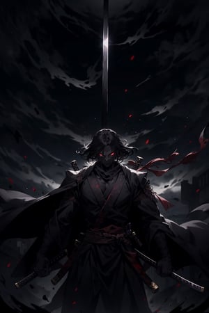  [(dark gloomy background, red glint:1.3) ::5], (terrific:1.2), (masterwork:1.1), BREAK (a demonic evil katana, floating in air), [sinister aura: blood-red aura: 0.60], (ominous presence), [malevolent: sinister: 0.70], (murky shadows), (ominous atmosphere:1.1)