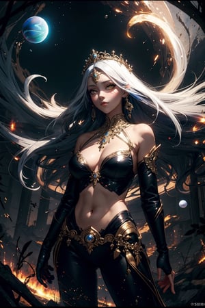 [(seductive and enchanting, fantasy artwork:1.35) ::0.25], (masterpiece:1.5), (alluring and captivating character:1.3), (1female, fantasy allure, revealing attire), [silver hair: sapphire blue hair: 0.65], flowing locks, mesmerizing gaze, from front, slight smirk, BREAK ornate tiara, slender waist BREAK [intricate jewelry: glowing runes: 0.75], ethereal accessories, [fantasy forest: ancient ruins: 0.6], mystical atmosphere, (floating orbs:1.2), (moonlit night:0.9), (magical glow:1.3)
