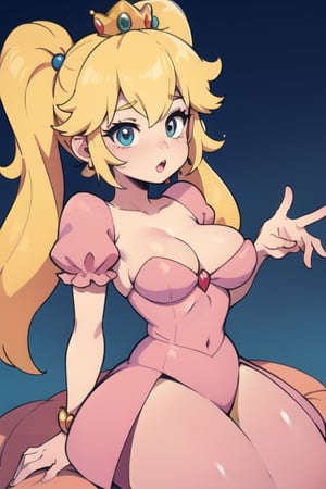 princess peach with pigtails